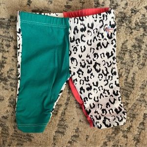 Truly Scrumptious Heidi Klum Colorblock Cheetah Print Leggings Newborn Pink